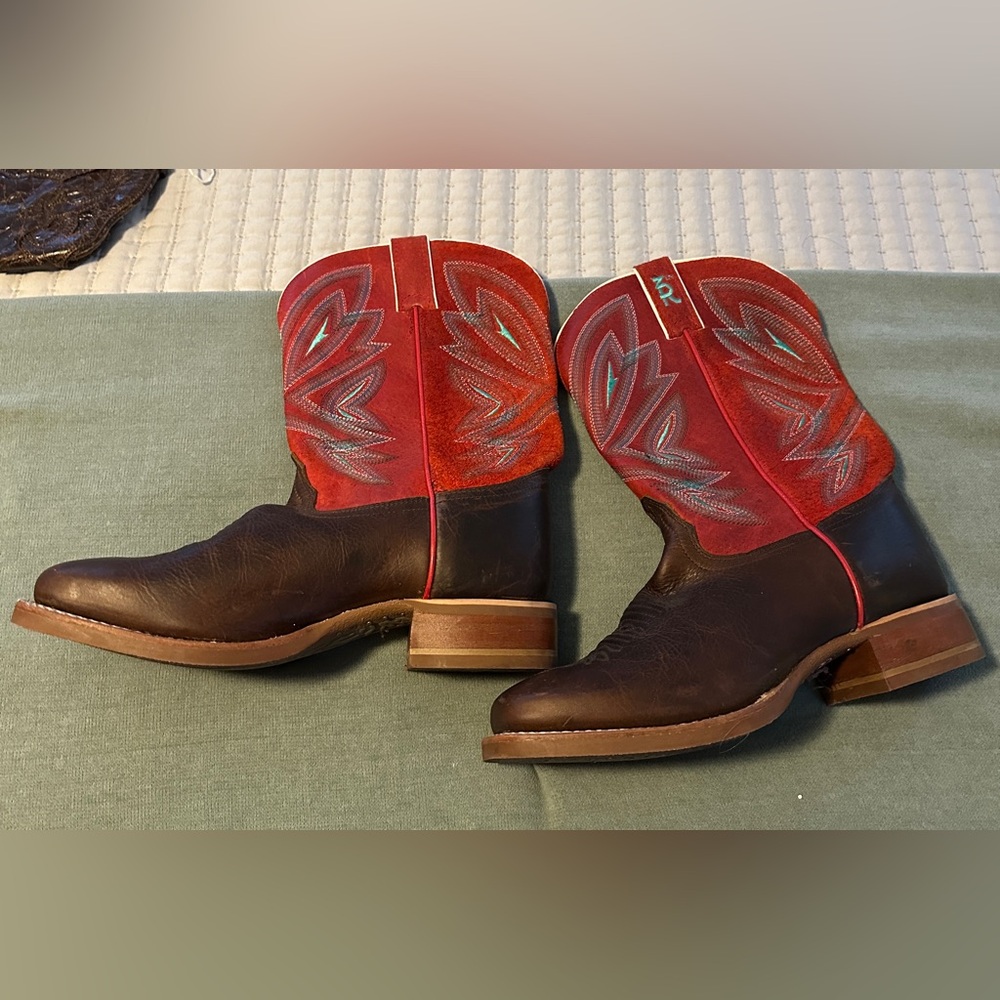 Women’s Red and Brown Cowboy Boots